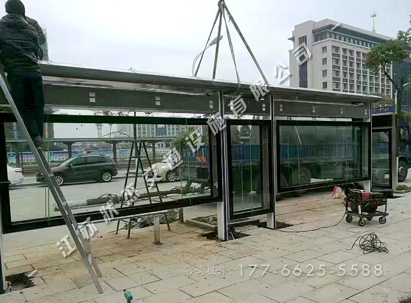 浙江紹興不銹鋼候車亭案例